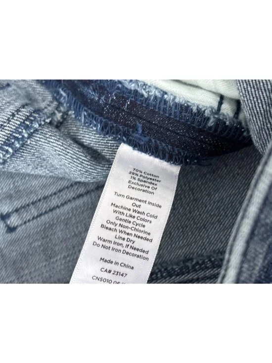 Talbots Womens High Waist Straight Ankle Jeans Sz 6 Blue Stretch Denim Sequined - Picture 5 of 7